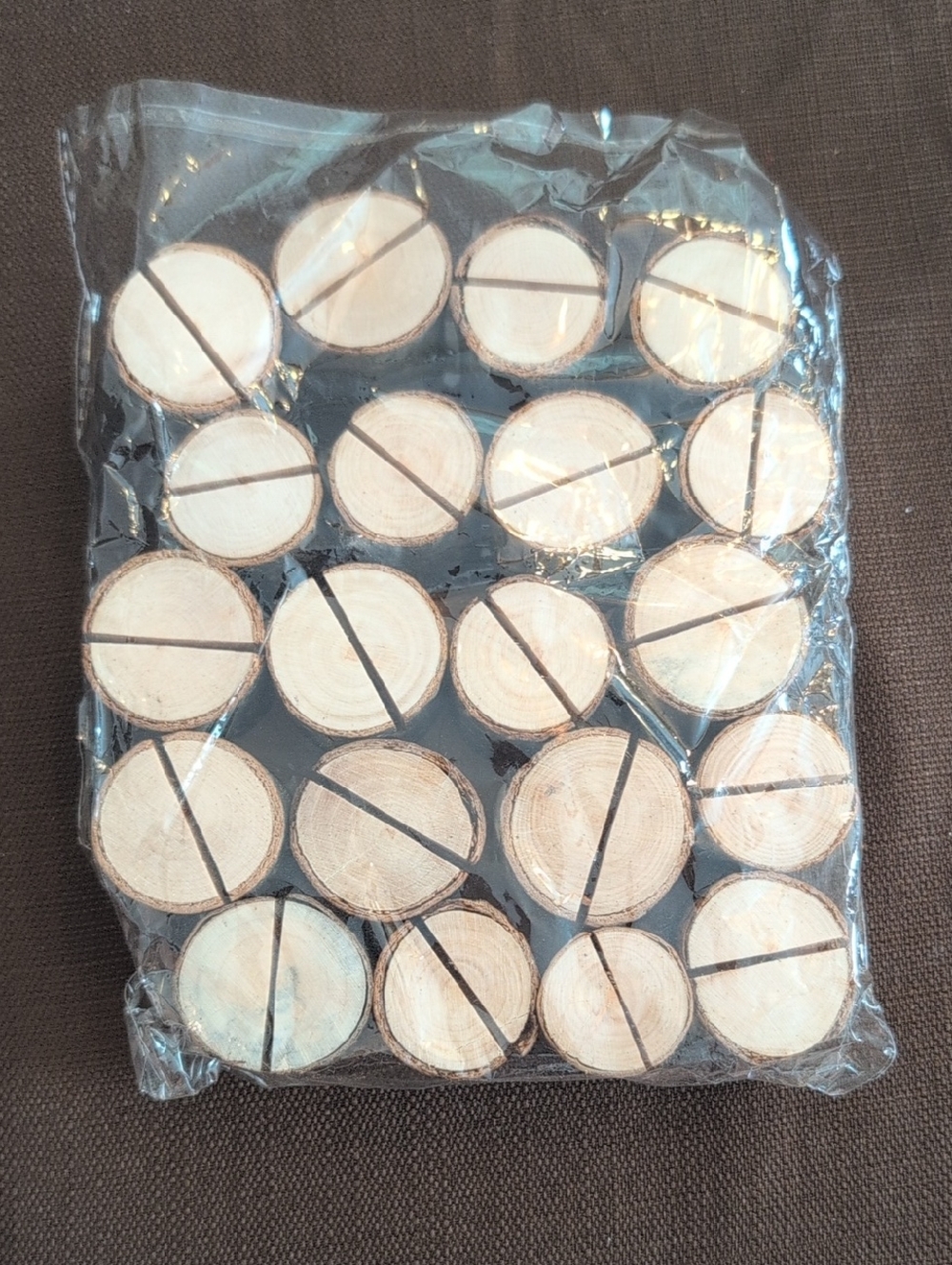 Wood Slice Table Number or Card Holders - Set of 20